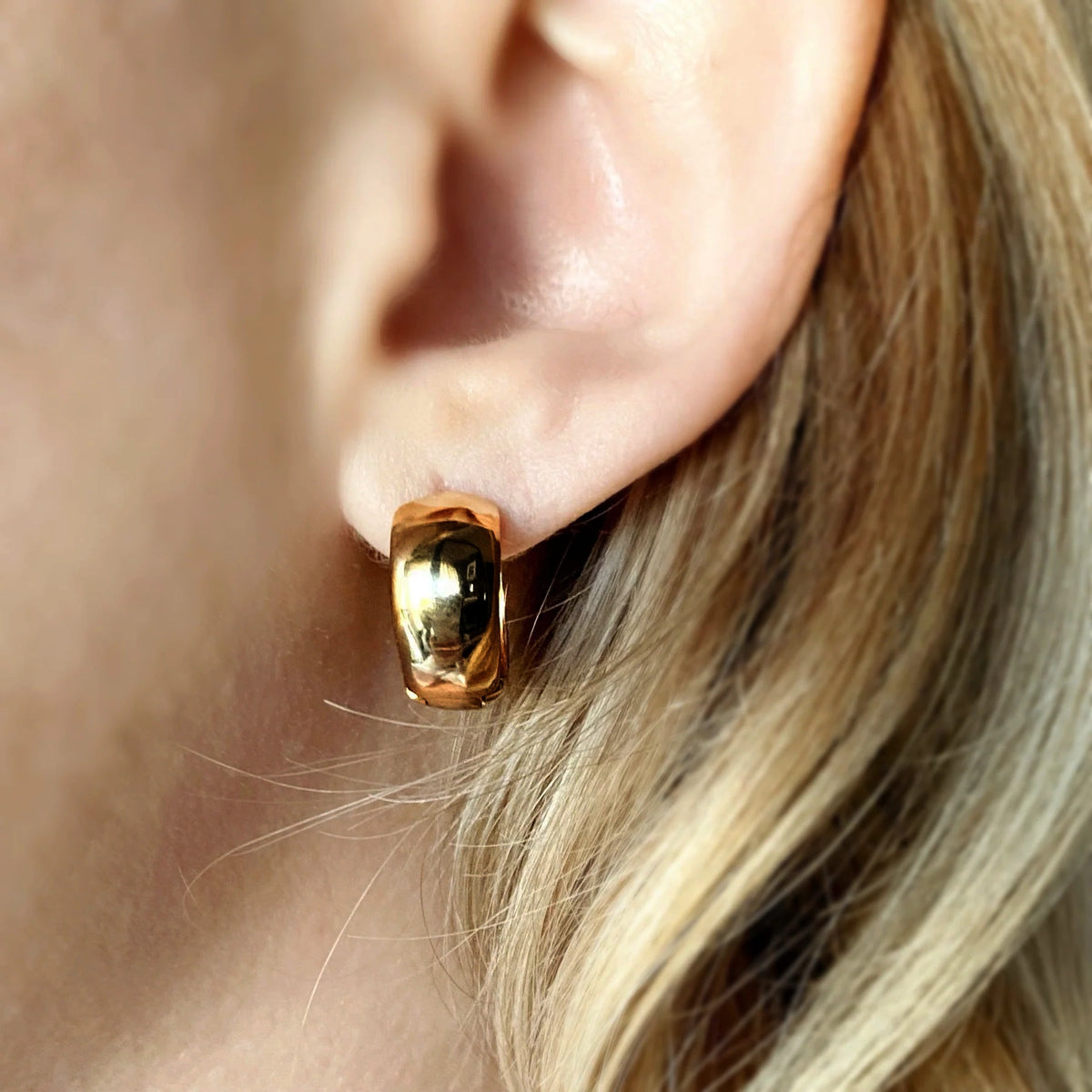 Chunky Hoops Earrings - Stainless Steel