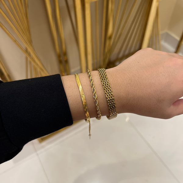 3 Bracelets (Rowena + Snake + Milas) - Stainless Steel
