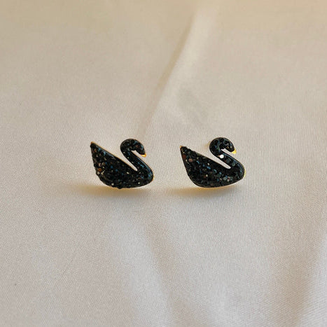Black Swan Earrings - Stainless Steel