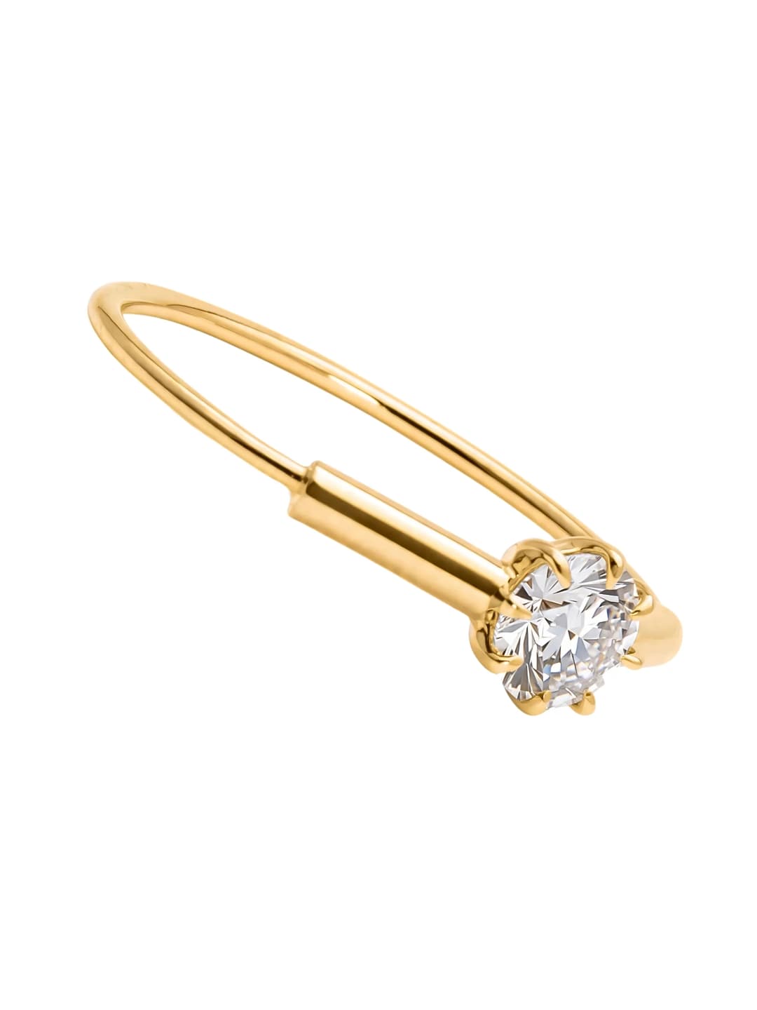 Minimal Quarter Bulk Diamond Nose Ring