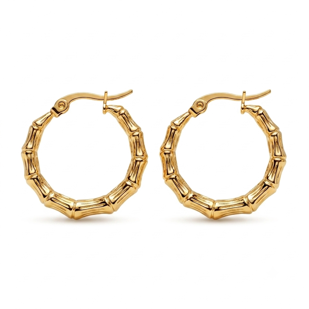 Bamboo Earrings - Stainless Steel