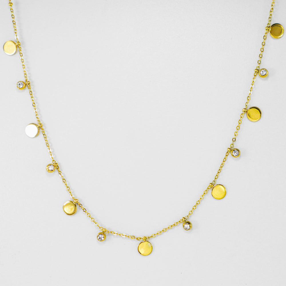 Crystal Ball Necklace - Stainless Steel