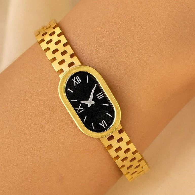 Dummy/Fake Oval Watch Handcuff - Stainless Steel