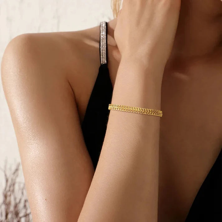 3 Bracelets (Rowena + Mesh +Curb) - Stainless Steel