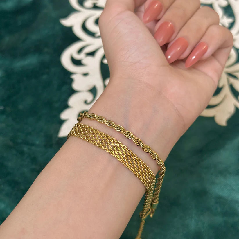 2 Bracelets (Milas + Rowena) - Stainless Steel