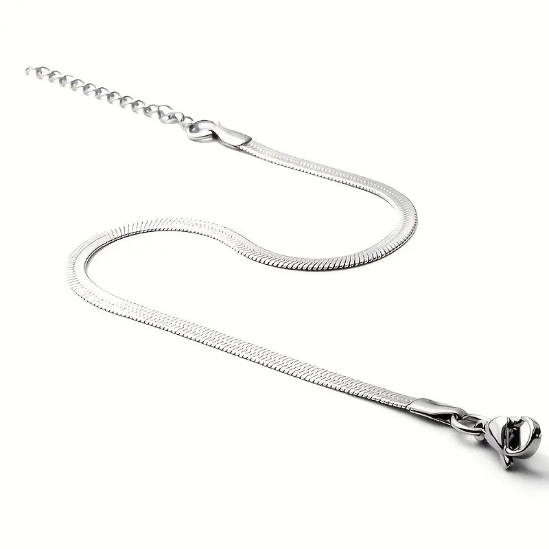 2 Snake Chain Bracelets (Golden + Silver) - Stainless Steel