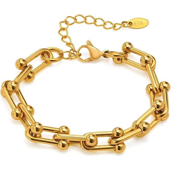 Paper Clip Link Bracelet - Stainless Steel
