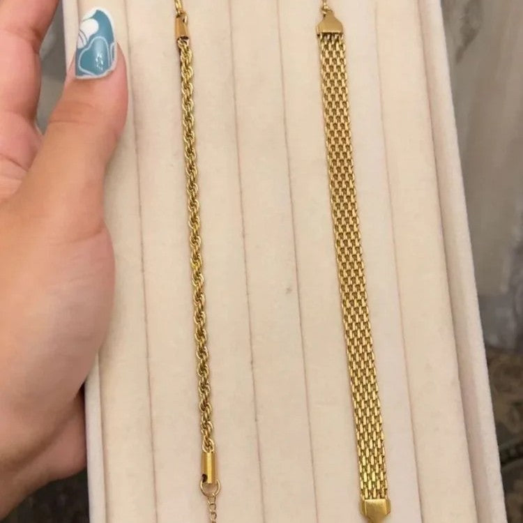 2 Bracelets (Milas + Rowena) - Stainless Steel