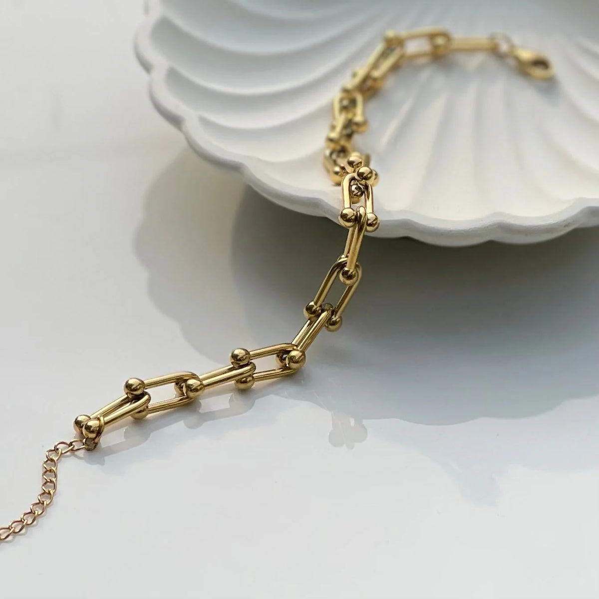Paper Clip Link Bracelet - Stainless Steel