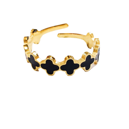 Clover Leaflet Ring - Stainless Steel