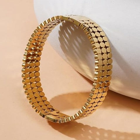 Coin Link Handcuff - Stainless Steel