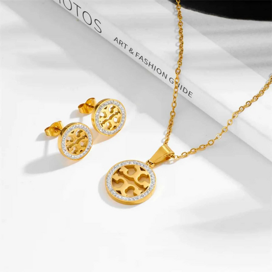 Set Studied Tory Burch (Necklace + Tops)