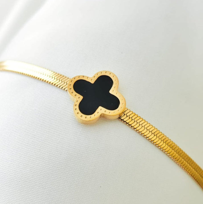 Single Clover Bracelet - Stainless Steel