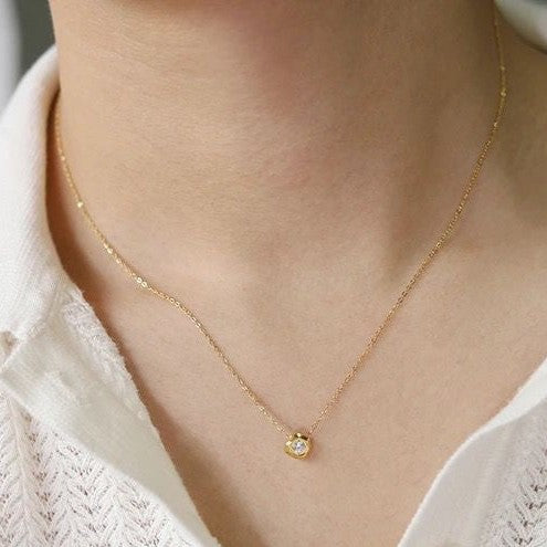 Mini Diamond Necklace - Stainless Steel