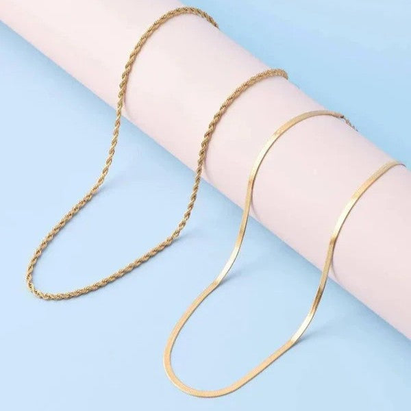 2 Necklaces (Snake + Milas) - Stainless Steel