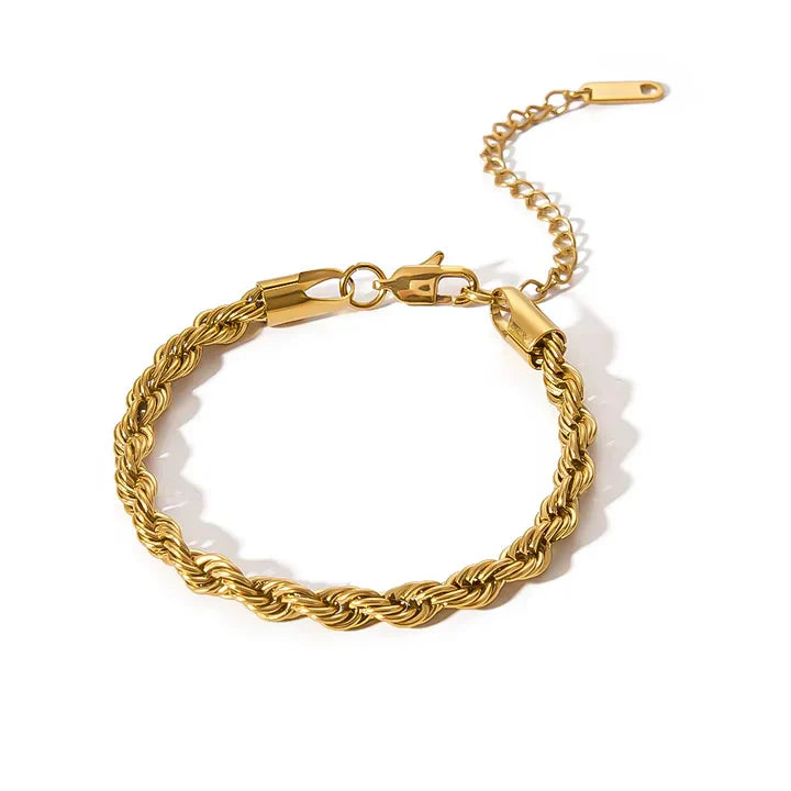 4 Bracelets (Clover + Rowena + Snake + Milas) - Stainless Steel