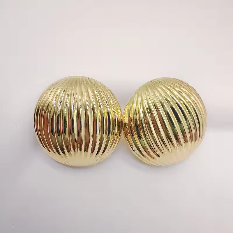 Shell Cover Lines Earrings - Stainless Steel