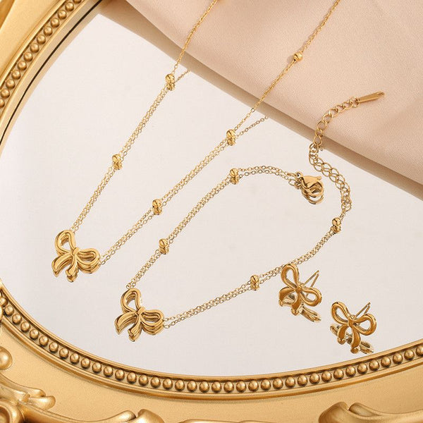 Set Bow (Bracelet + Necklace + Tops)