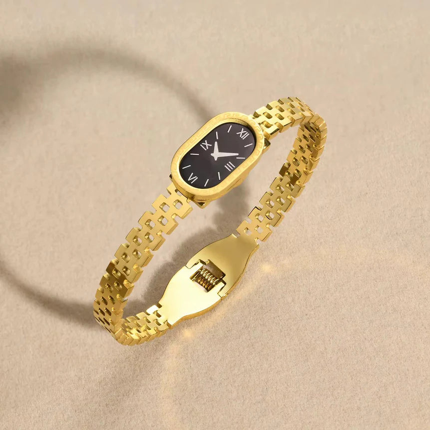 Dummy/Fake Oval Watch Handcuff - Stainless Steel