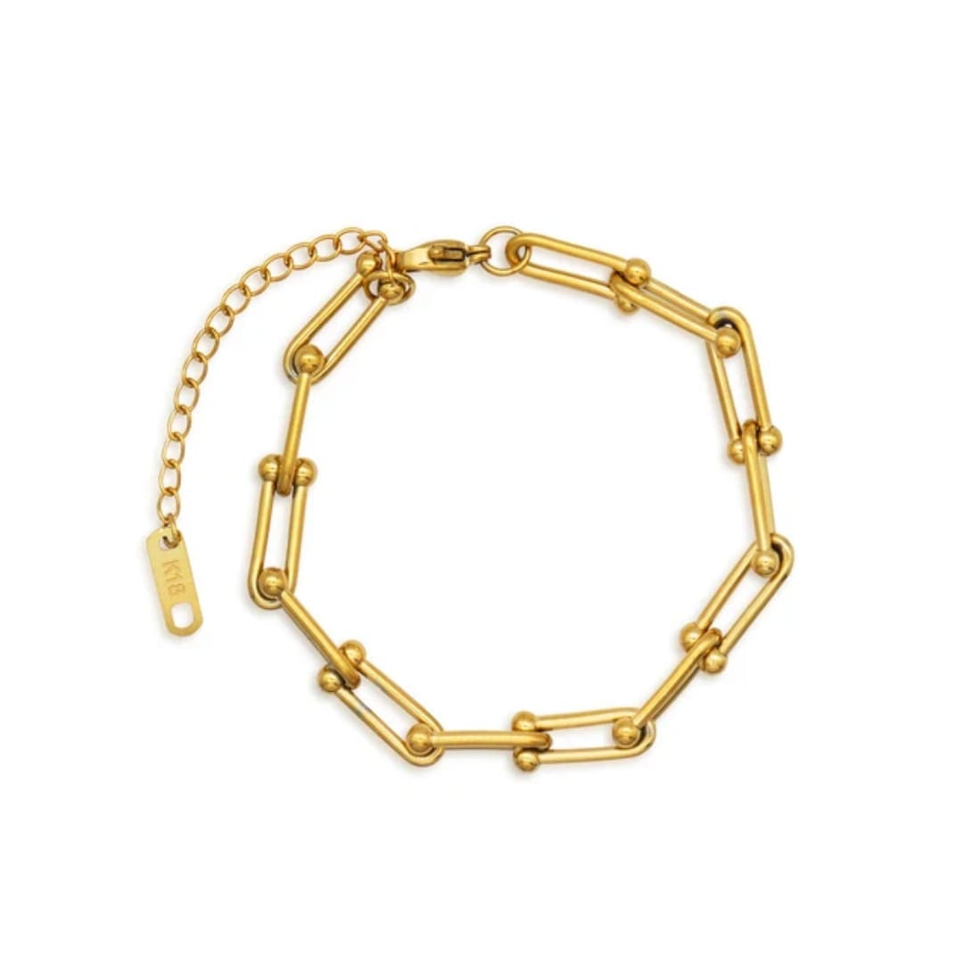 2 Bracelets (Slim Paper Clip + Paper Clip) - Stainless Steel