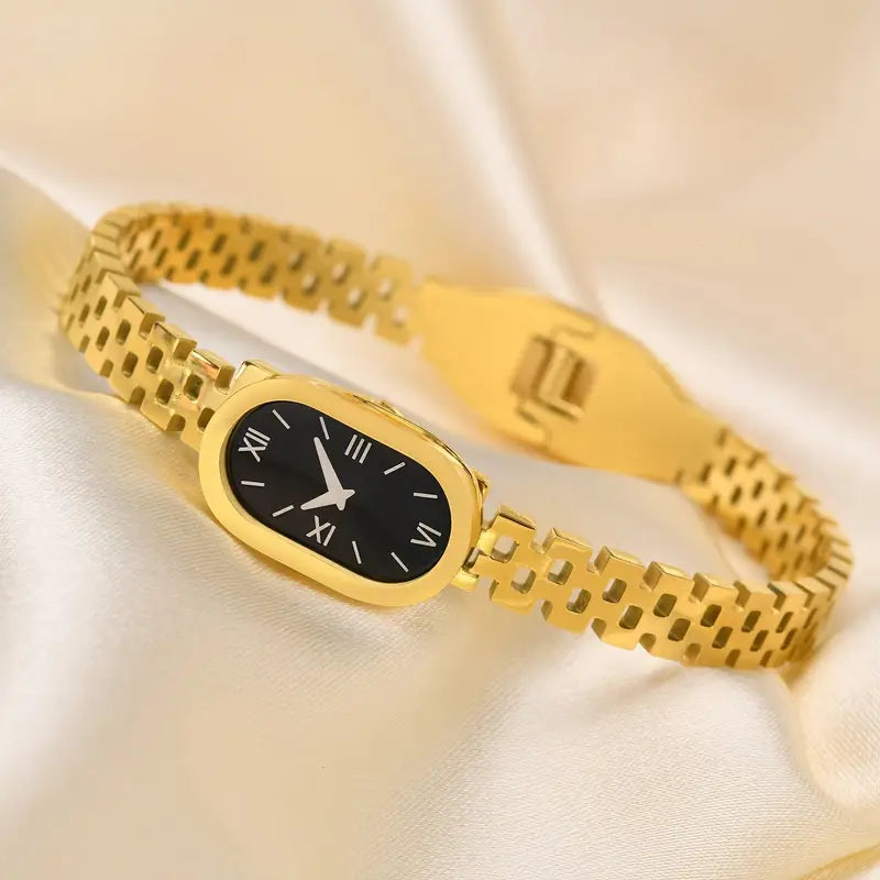 Dummy/Fake Oval Watch Handcuff - Stainless Steel