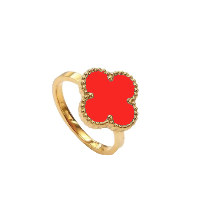 Red Clover Ring - Stainless Steel