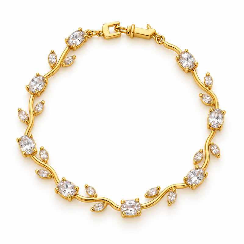 White Tulip Bracelet - Stainless Steel