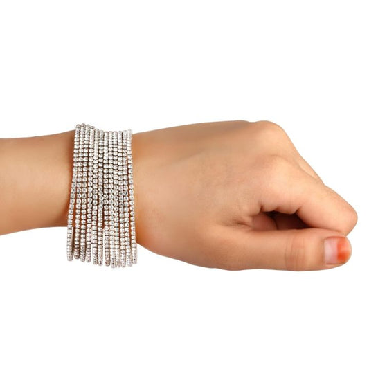 4 Strands Rubber Diamond Tennis Bracelet - China Import