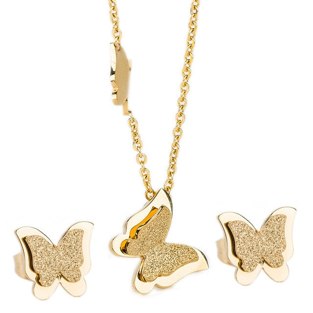 Double Layer Butterfly - (Necklace + Tops)