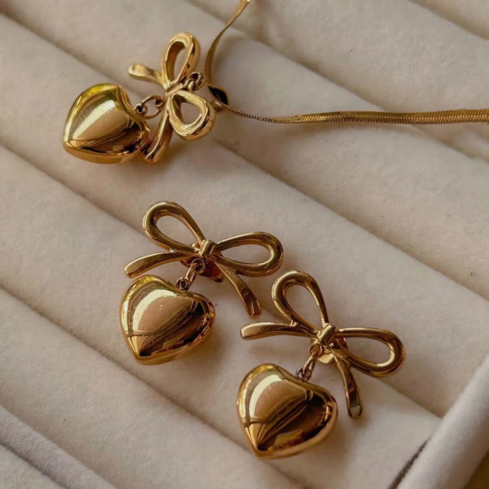 Bow Heart (Necklace + Tops)