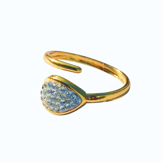 Dew Stud Adjustable Ring - Stainless Steel