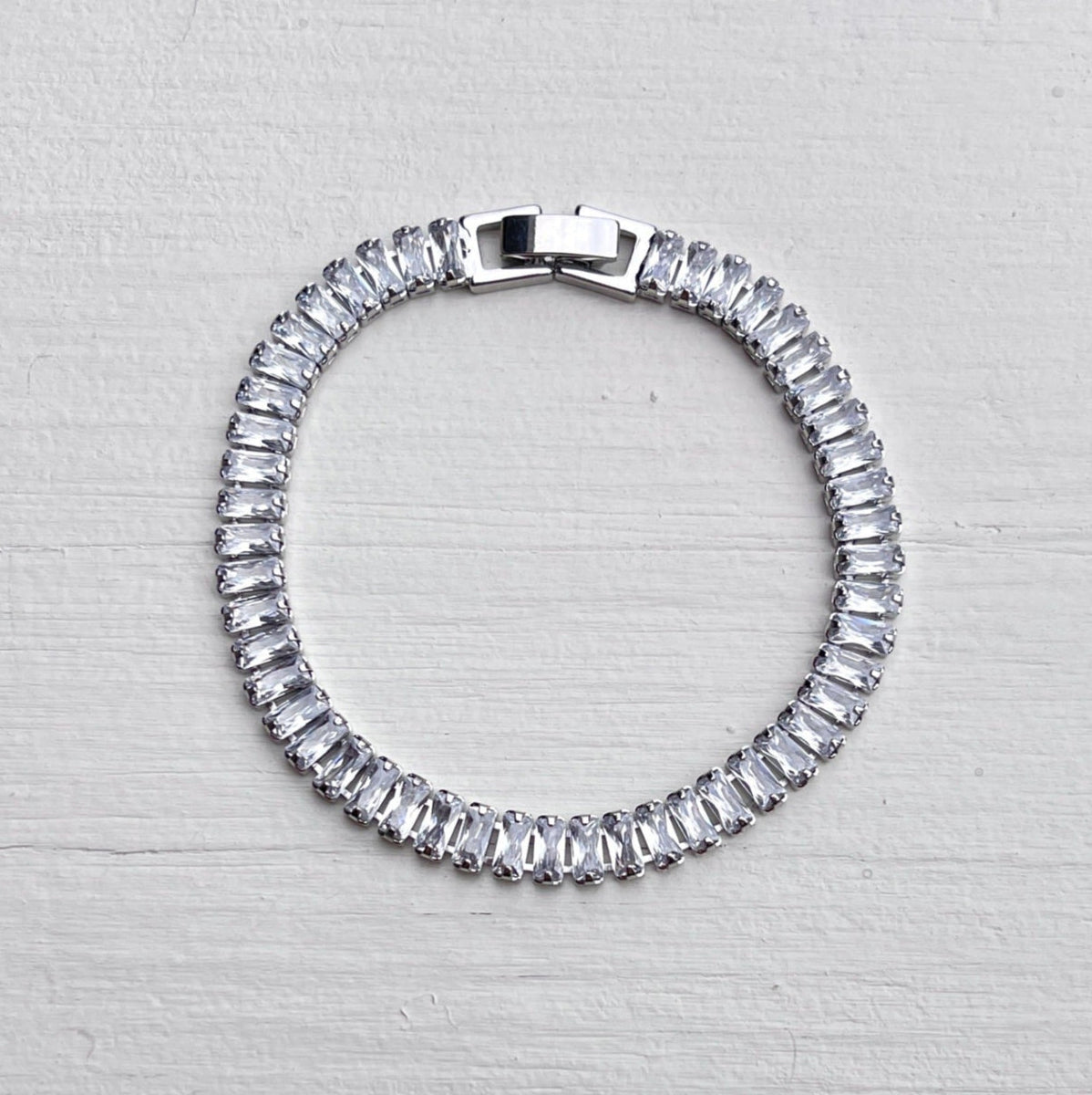 Simple Silver Tennis Bracelet