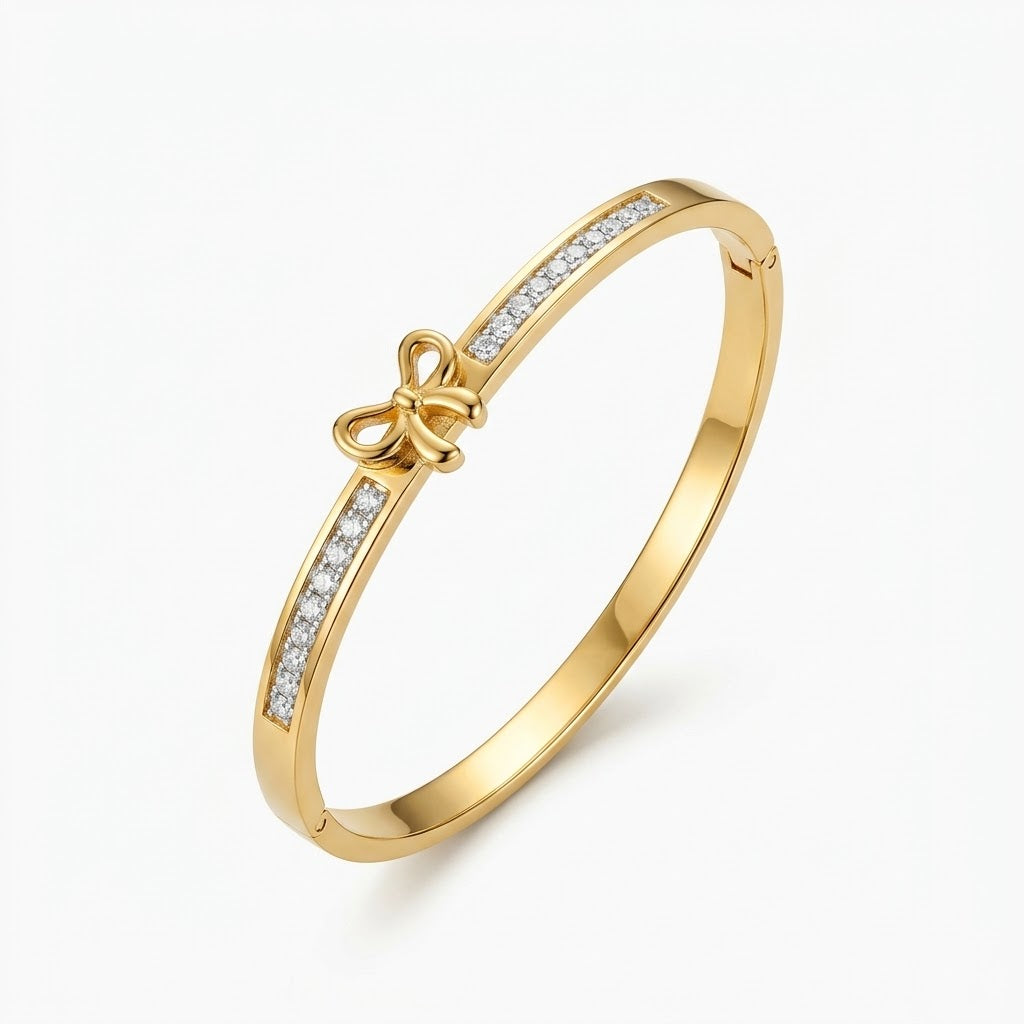 Bow Diamond Bracelet - Stainless Steel