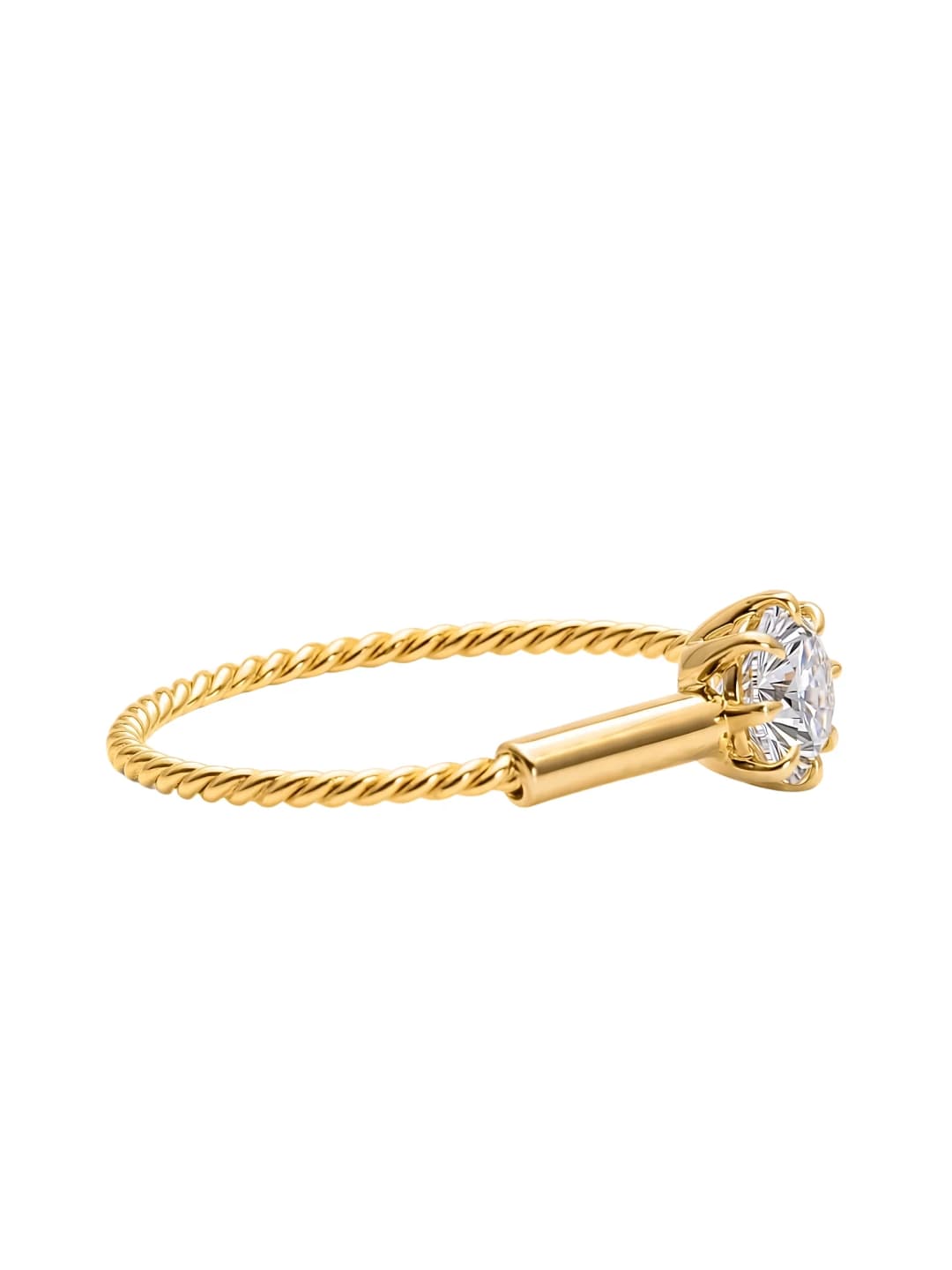 Twisted Rope Diamond Nose Ring
