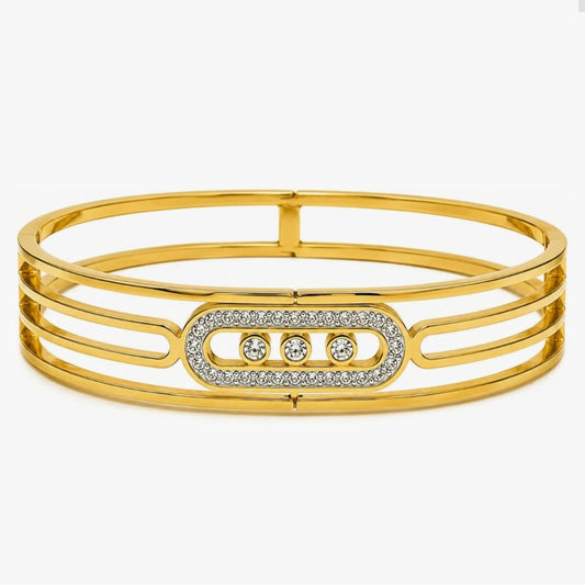 Hollow Pill Stone Bracelet - Stainless Steel