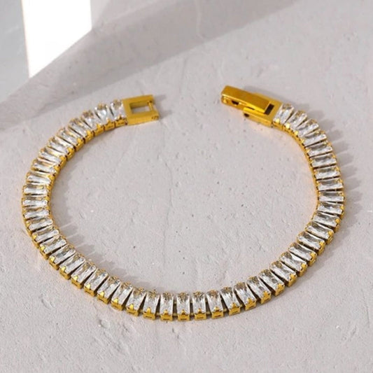 Simple Golden Tennis Bracelet