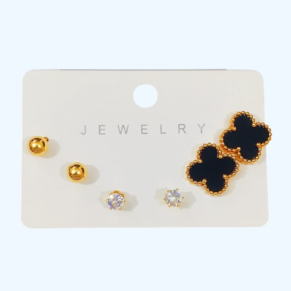 3 Tops (Black Clover, Round, Diamond) - Stainless Steel