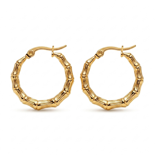 Bamboo Earrings - Stainless Steel