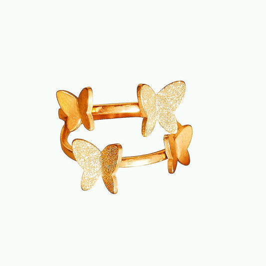Gilded Butterflies Ring - Stainless Steel
