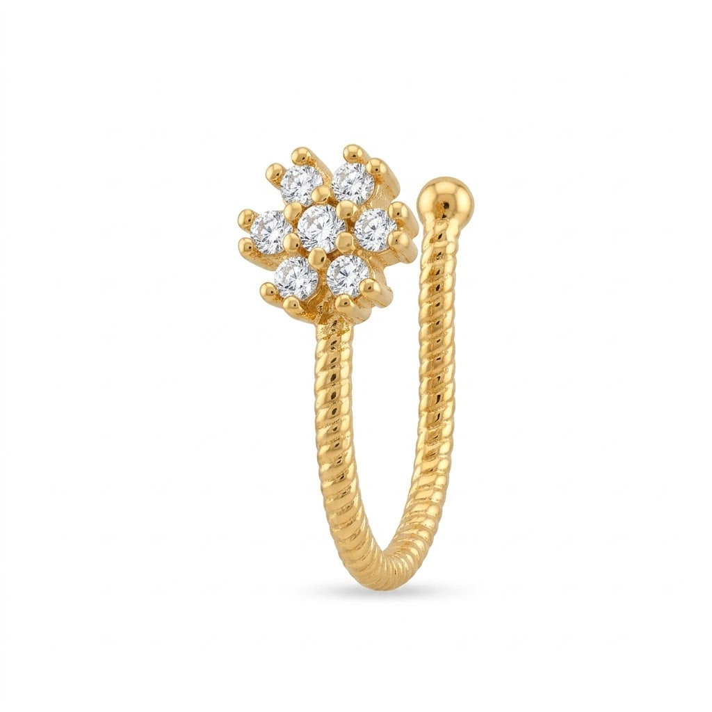 Sunflower Diamonds Non Piercing Nose Ring
