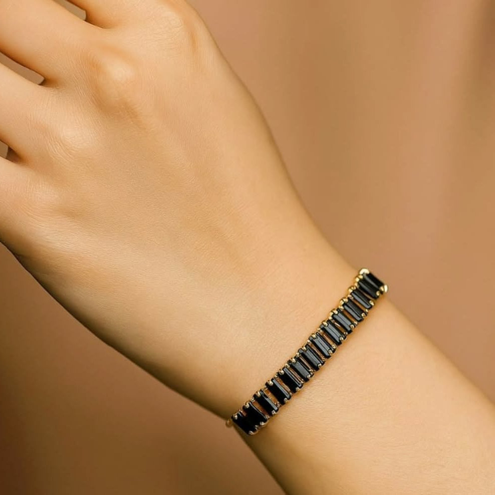 Slim Black Bracelet - Stainless Steel