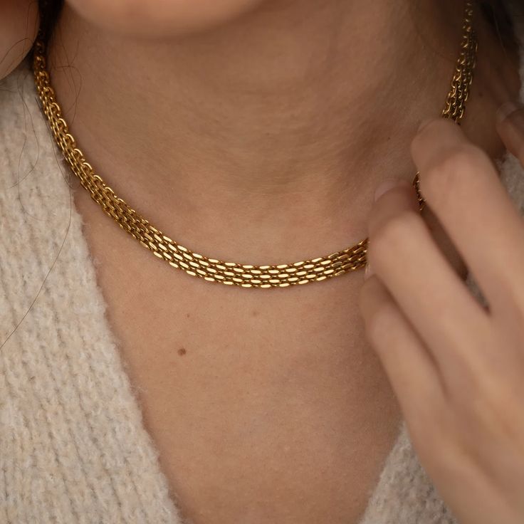 Slim Rowena Necklace - Stainless Steel