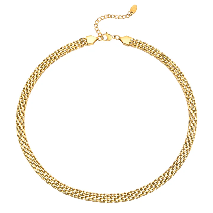 Broad Rowena Necklace - Stainless Steel