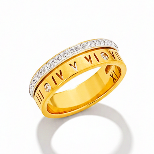 Double Layer Roman Ring - Stainless Steel