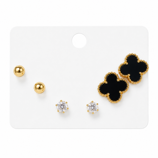 3 Tops (Black Clover, Round, Diamond) - Stainless Steel