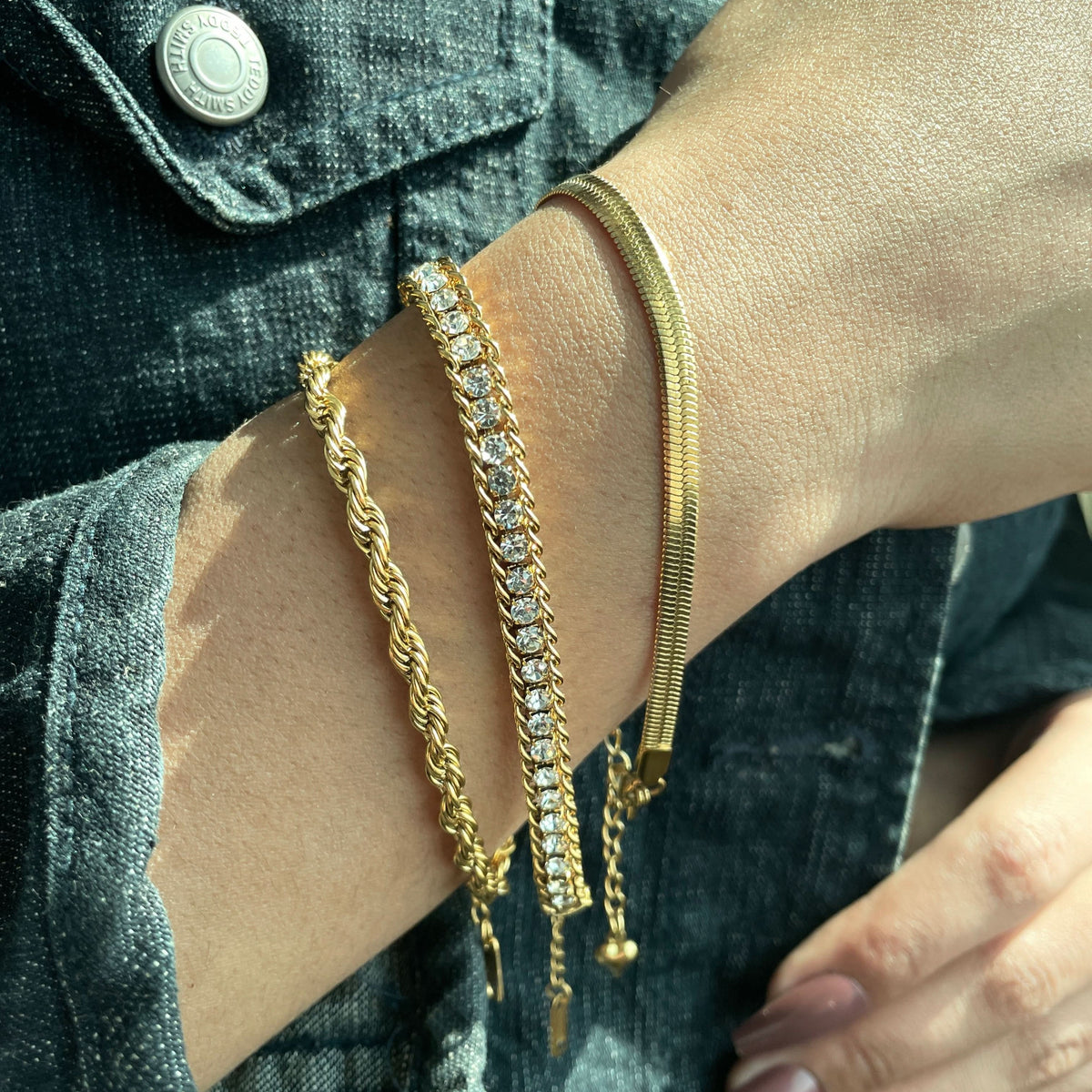 3 Bracelets (Milas + Luster + Snake) - Stainless Steel