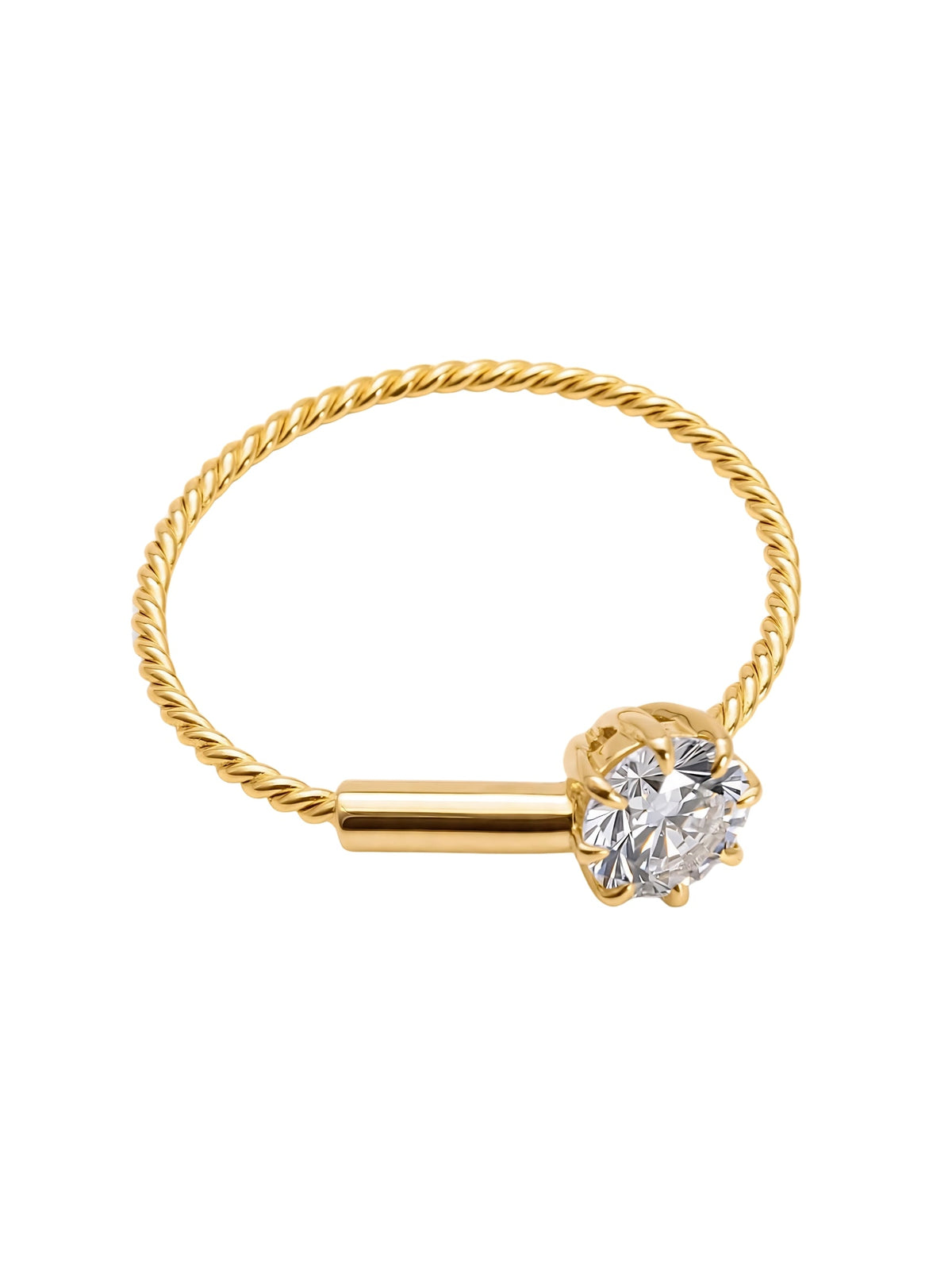 Twisted Rope Diamond Nose Ring