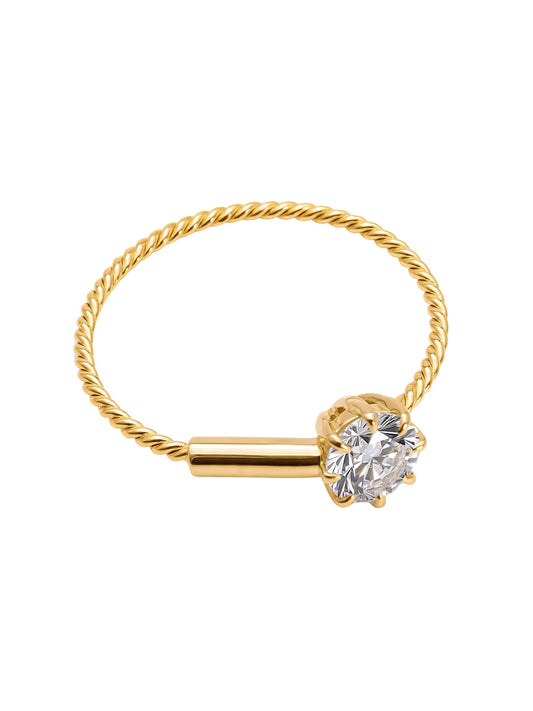 Twisted Rope Diamond Nose Ring