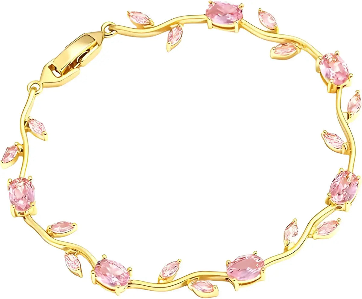 Pink Tulip Bracelet - Stainless Steel