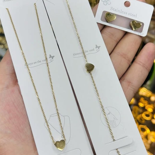 Tiny Heart (Necklace + Bracelet + Tops)